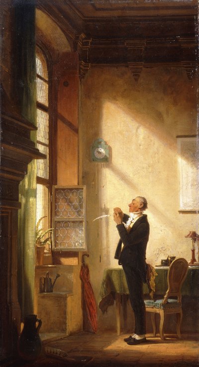 Un escritor afilando su pluma de Carl Spitzweg