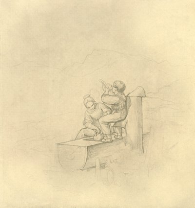 Am Brunnen, mediados-finales del siglo XIX, c1924 de Carl Spitzweg