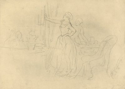 Am Fenster, mediados-finales del siglo XIX, c1924 de Carl Spitzweg