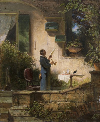 Un mensaje importante, 1870s de Carl Spitzweg