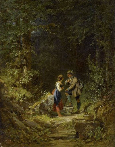 Encuentro en el bosque de Carl Spitzweg