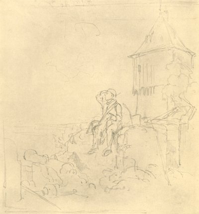 Berdächtiger Rauch, mediados-finales del siglo XIX, c. 1924 de Carl Spitzweg