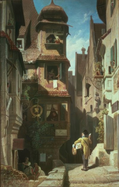 El cartero en Rosental de Carl Spitzweg