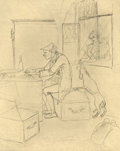 Der Geizhals, mediados-finales del siglo XIX, c1924 de Carl Spitzweg