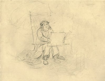 Der Landschaftsmaler II, mediados-finales del siglo XIX, c1924 de Carl Spitzweg