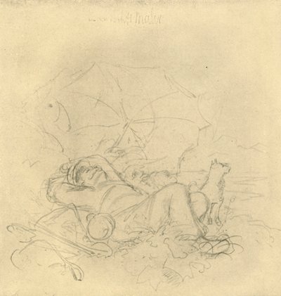 Der Landschaftsmaler I, mediados-finales del siglo XIX, c1924 de Carl Spitzweg