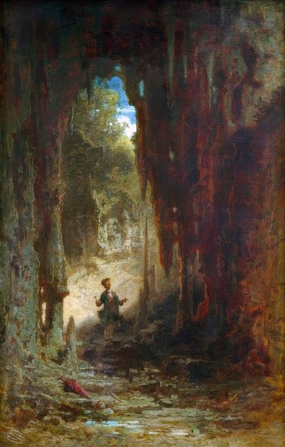 El mineralogista en la cueva de Carl Spitzweg