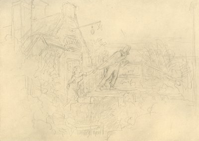Der Zechpreller, mediados-finales del siglo XIX de Carl Spitzweg