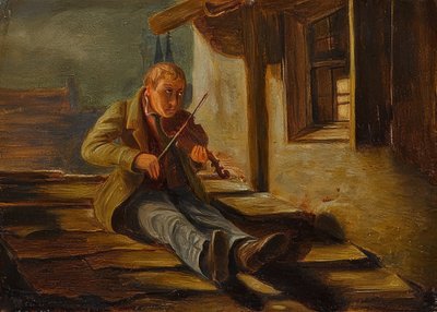 El violinista cornudo de Carl Spitzweg