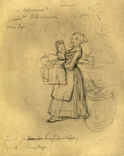 Die Kellnerin, mediados-finales del siglo XIX, c1924 de Carl Spitzweg