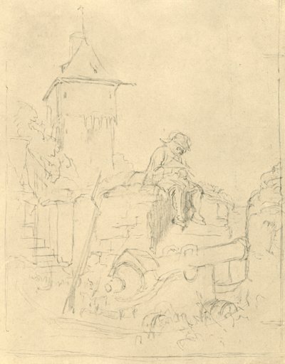 Die Schildwache, mediados-finales del siglo XIX, c1924 de Carl Spitzweg