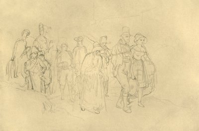 Eingebrachte Zigeuner, mediados-finales del siglo XIX, c. 1924 de Carl Spitzweg