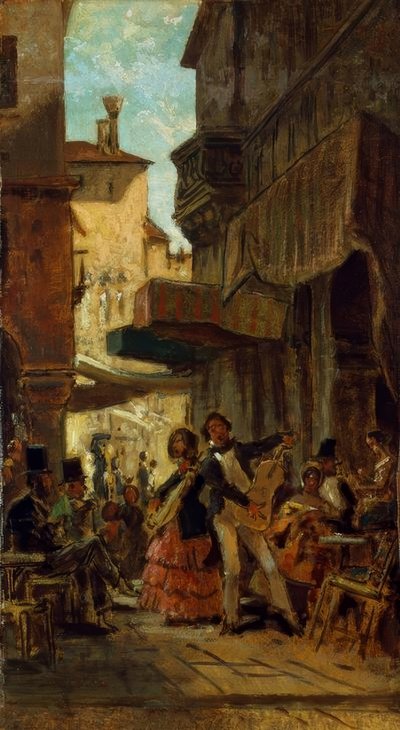 Cantantes callejeros italianos de Carl Spitzweg