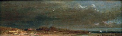 Paisaje en el lago – Paisaje de Chiemsee de Carl Spitzweg