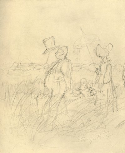 Paseo dominical, mediados-finales del siglo XIX de Carl Spitzweg