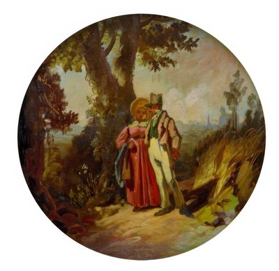 Pareja Burguesa Caminando de Carl Spitzweg