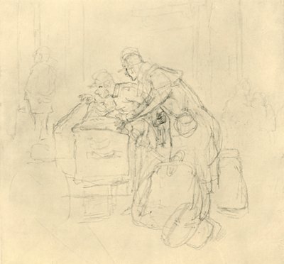 Zollvisitation II, mediados-finales del siglo XIX, c1924 de Carl Spitzweg