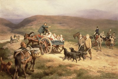Caza de urogallos en la finca Glentanar en Aberdeenshire, 1889 de Carl Suhrlandt