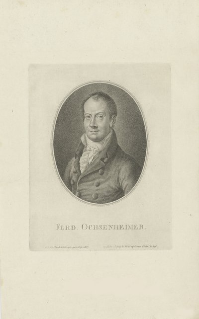 Retrato de Ferdinand Ochsenheimer de Carl Traugott Riedel