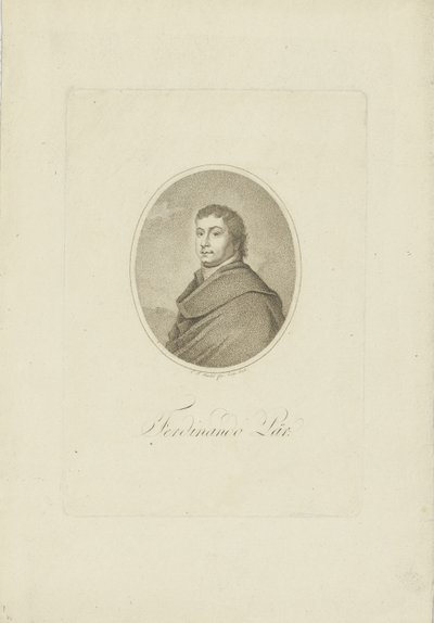 Retrato de Ferdinando Paer 1771-1839, 1802 de Carl Traugott Riedel