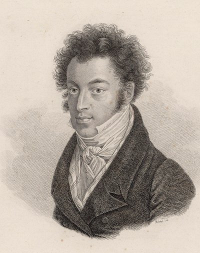 Retrato del pianista y compositor Ignaz Moscheles 1794-1870 de Carl Traugott Riedel