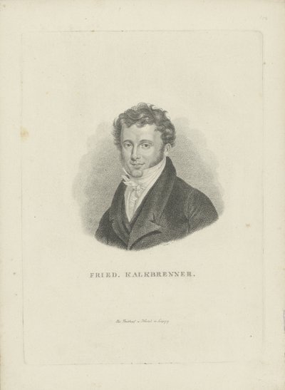 Retrato del compositor Friedrich Kalkbrenner 1785-1849, ca 1821 de Carl Traugott Riedel