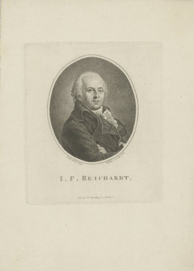Retrato del compositor Johann Friedrich Reichardt, 1814 de Carl Traugott Riedel