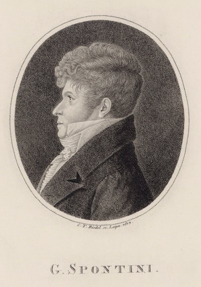 Retrato del director y compositor Gaspare Spontini de Carl Traugott Riedel