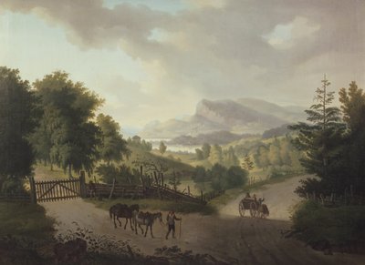 Fiordo Christiania de Høvig (óleo sobre lienzo) de Carl Vogt
