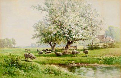 Paisaje pastoral, finales del siglo XIX-principios del siglo XX de Carl Weber