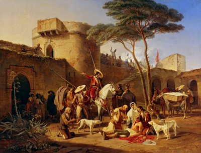 Guerrilleros españoles en un fuerte de Carl Wilhelm Freiherr von Heideck