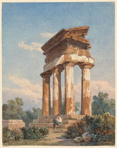 Una ruina de templo en Agrigento de Carl Wilhelm Götzloff