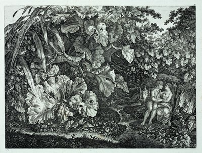 Alemán: Amantes en una gruta, rodeados de plantas y hierbas Amantes en una gruta, rodeados de plantas y hierbas de Carl Wilhelm Kolbe