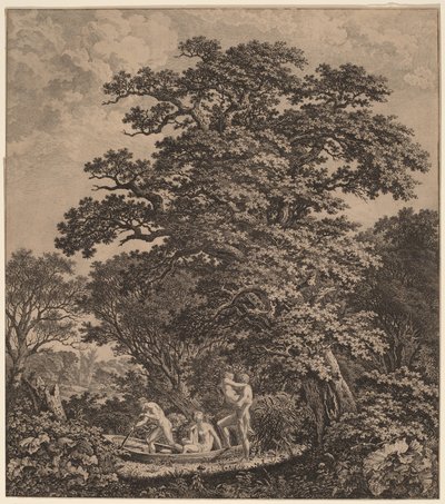 Paisaje con Desnudos Embarcando en un Barco de Carl Wilhelm Kolbe