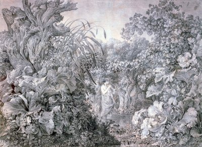 Una niña en el bosque de Weidenau, c. 1777-1835 de Carl Wilhelm Kolbe the elder