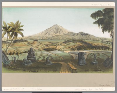 Vista del monte Sumbing en Java de Carl Wilhelm Mieling (possibly)