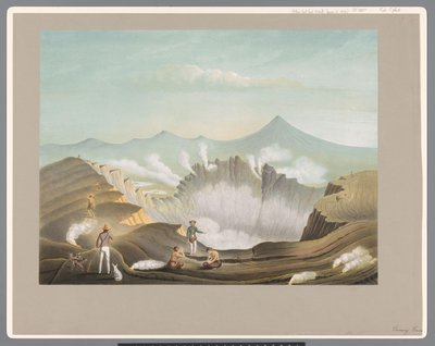 Volcán Guntur en Java Occidental de Carl Wilhelm Mieling (possibly)