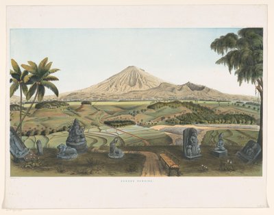 Volcán Sumbing en Java
Gunong Sumbing (título en el objeto)
Atlas a la obra de Java (título de la serie sobre el objeto)
Atlas de láminas que contienen once vistas pintorescas, pertenecientes a la obra de Java, su forma, cubierta vegetal y estructura in de Carl Wilhelm Mieling (possibly)