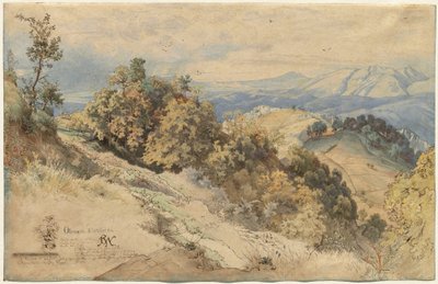 Sol y Lluvia en la Serpentara cerca de Olevano de Carl Wilhelm Müller