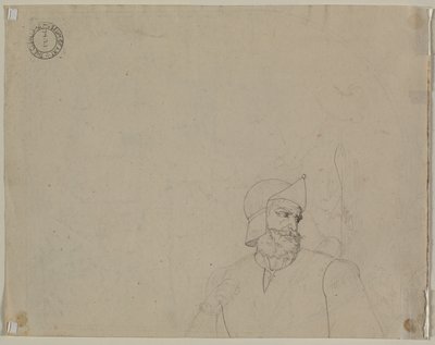 Soldado en un paisaje, segundo cuarto del siglo XIX de Carl Wilhelm Tischbein