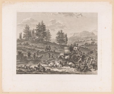 Vintage en un paisaje la pleine vendange de Carl Wilhelm Weisbrod