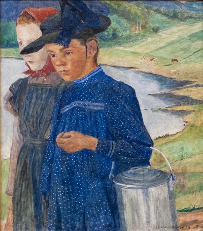 Dos chicas en la carretera de Carl Wilhelm Wilhelmson