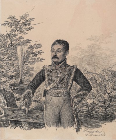Retrato de Akim Vasilyevich Duvanov, principios de 1820 de Carl von Hampeln