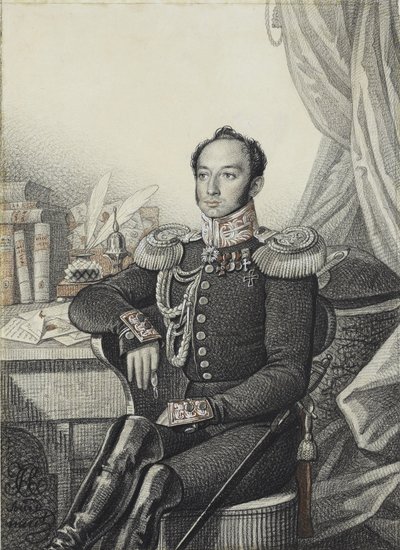 Retrato de Alexander Ivanovich Germann, 1822 de Carl von Hampeln