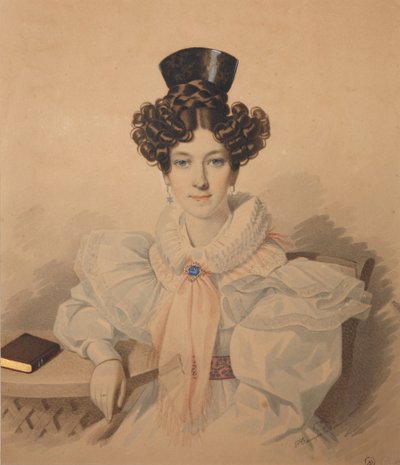 Retrato de Anna Platonovna Plautina, 1830s de Carl von Hampeln