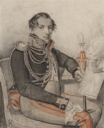 Retrato del Conde Pyotr Petrovich Konovnitsyn 1803-1830, principios de 1820s de Carl von Hampeln