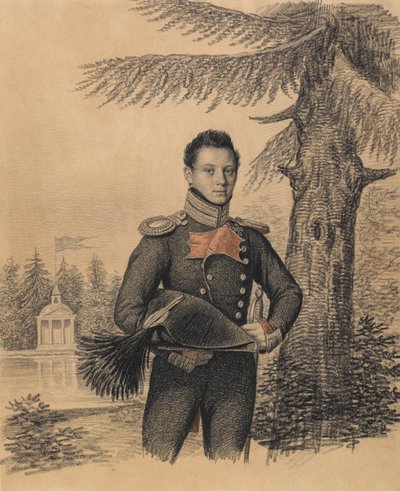 Retrato de Fyodor Ivanovich Dolgopolov 1792-1856, 1820s de Carl von Hampeln