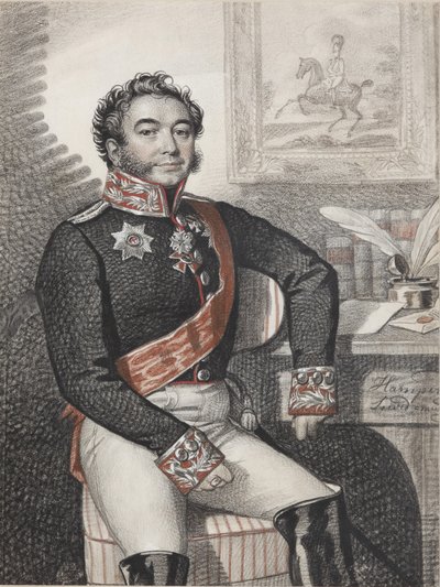 Retrato de Fyodor Petrovich Opochinin 1779-1852, 1826 de Carl von Hampeln