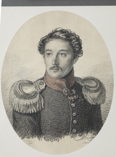 Retrato de Nikolay Vasilyevich Khvostov 1793-1837, 1822 de Carl von Hampeln