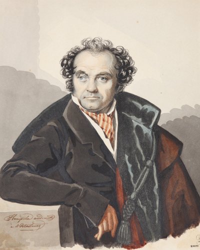 Retrato de Sergey Dmitryevich Lvov 1781-1857, años 1820 de Carl von Hampeln